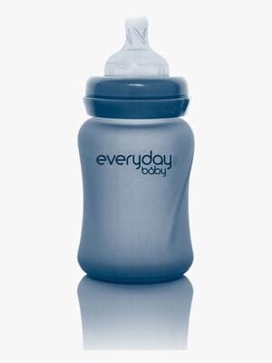 Everyday Baby Varmeindikerende Tåteflaske Glass 150 ml Blåbær