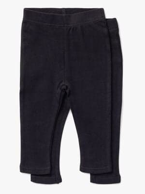 Tiny Treasure Lexi Leggings 2-Pack, Phantom Black