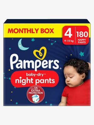 Pampers Baby Dry Night Pants Bleier Str 4 9–15 kg 180-pack