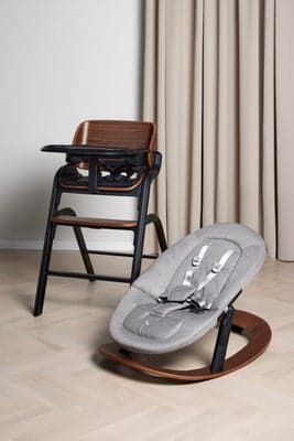 Beemoo Selection Life Matstol Inkl. Vippestol, Walnut/Grey