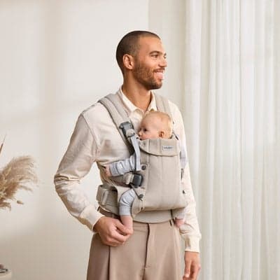 BabyBjörn Harmony Bæresele Vevd, Light Beige Melange