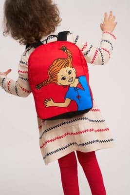 Pippi Langstrømpe Leikki Ryggsekk 7L, Red