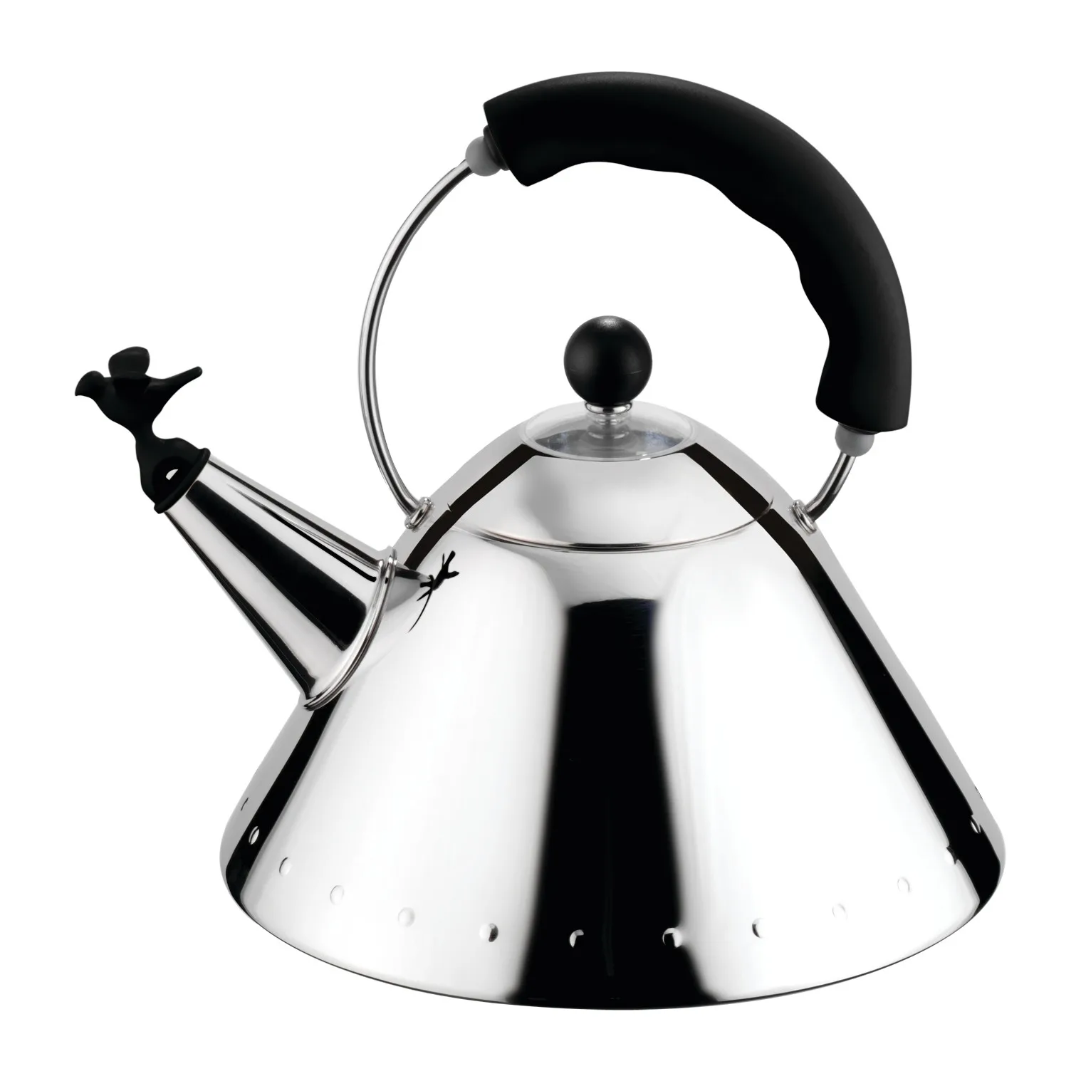 Alessi 9093 vannkoker, Svart-fugl
