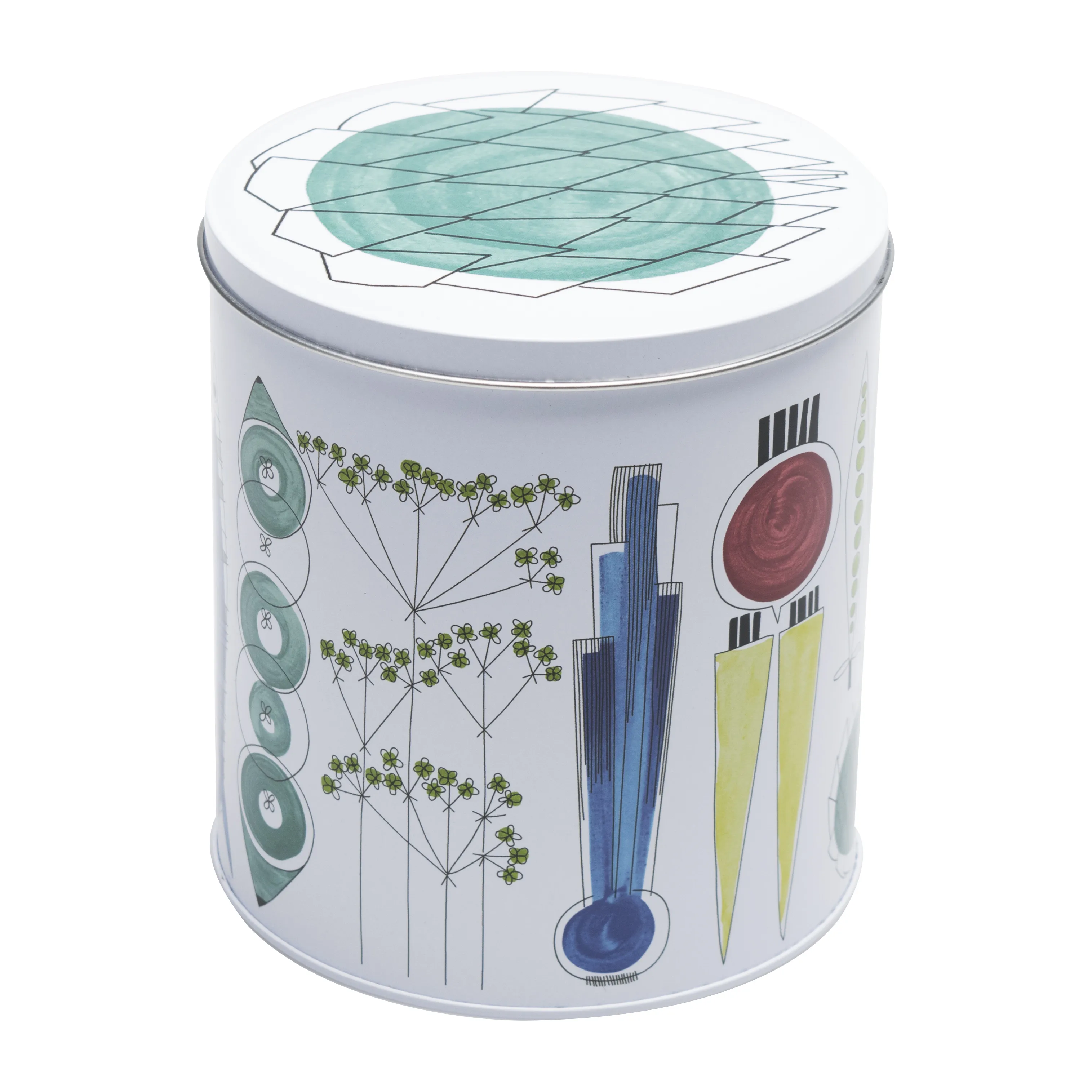 Picknick boks rund 13,6x15 cm, Multi