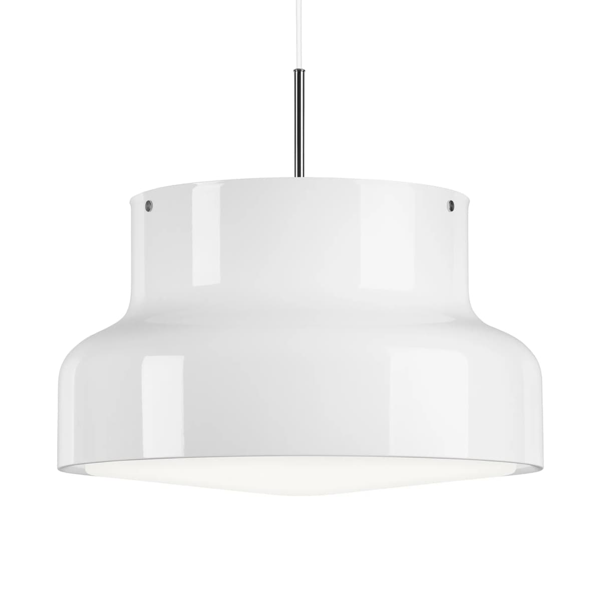 Bumling lampe stor 600 mm, Hvit-opalglass