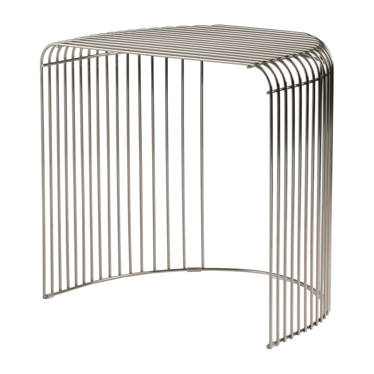 Curva bord 45 cm, Sølv