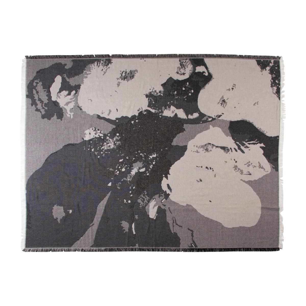 Floreo pledd 130 x 170 cm, Hvit-grå