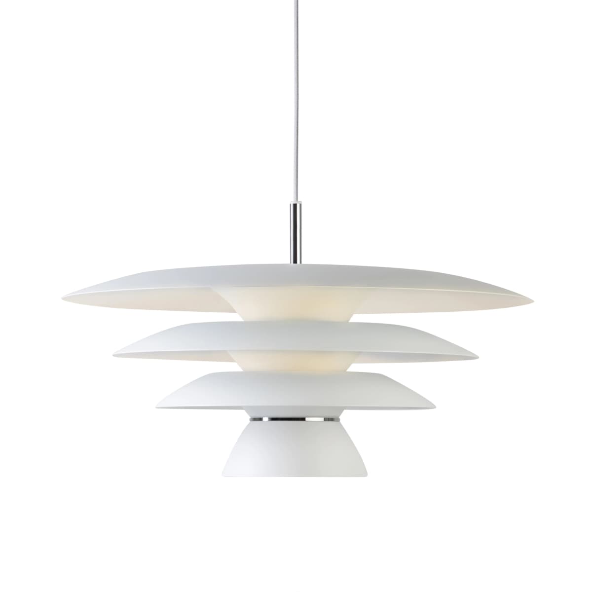 Da Vinci taklampe, matt hvit