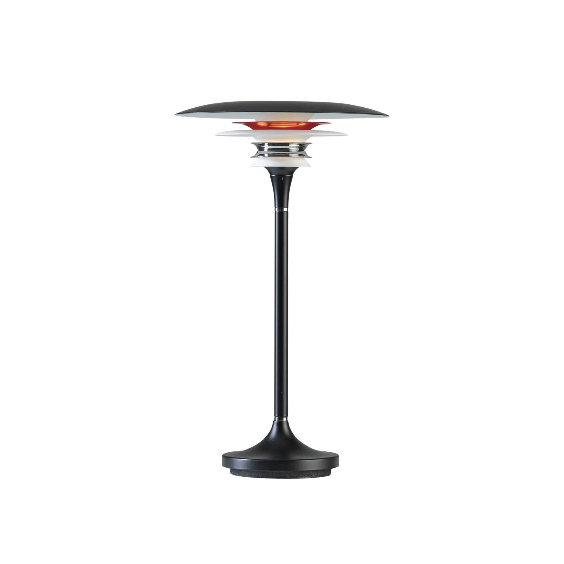 Diablo bordlampe Ø20 cm, Mattsvart-blankrød