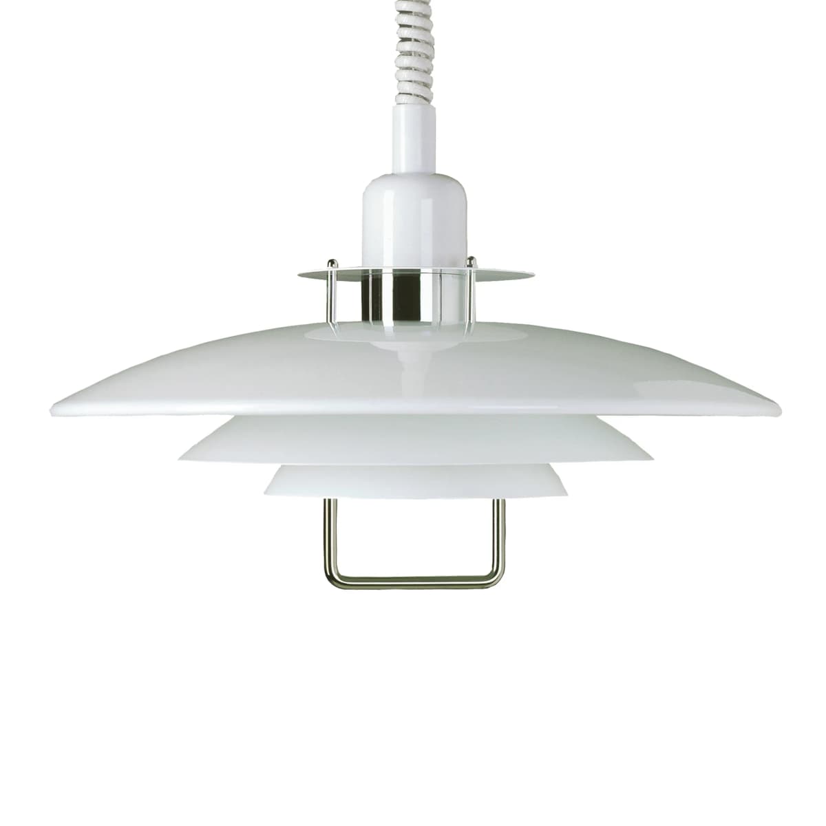 Primus II pendel Ø43 cm, Hvit-krom