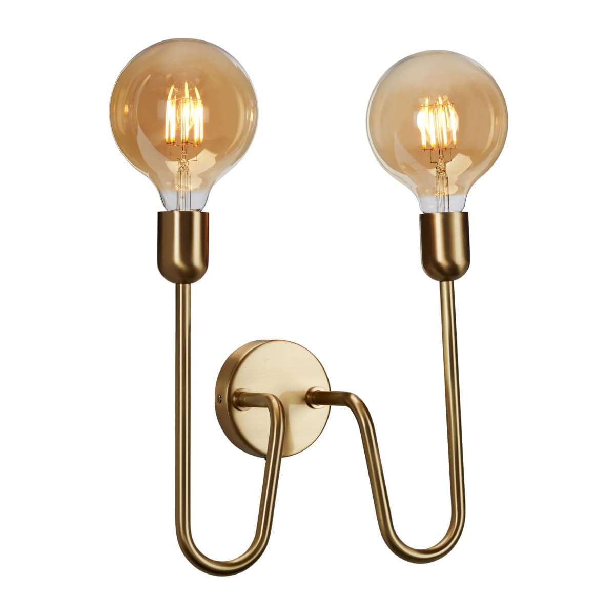 Regal Duo vegglampe fast installasjon, Messing