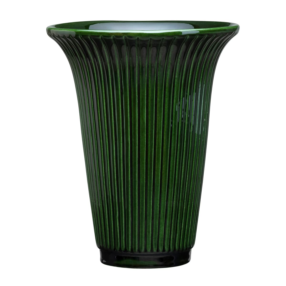 Daisy vase glassert Ø20 cm, Grønn