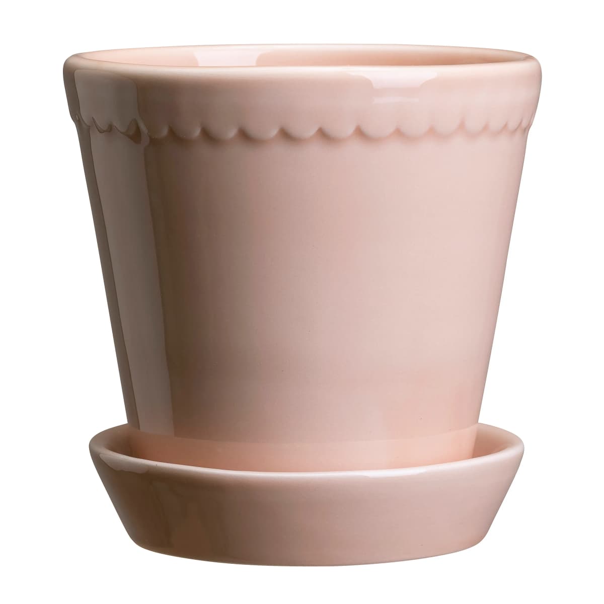 Helena krukke glasert Ø16 cm, Quartz rose