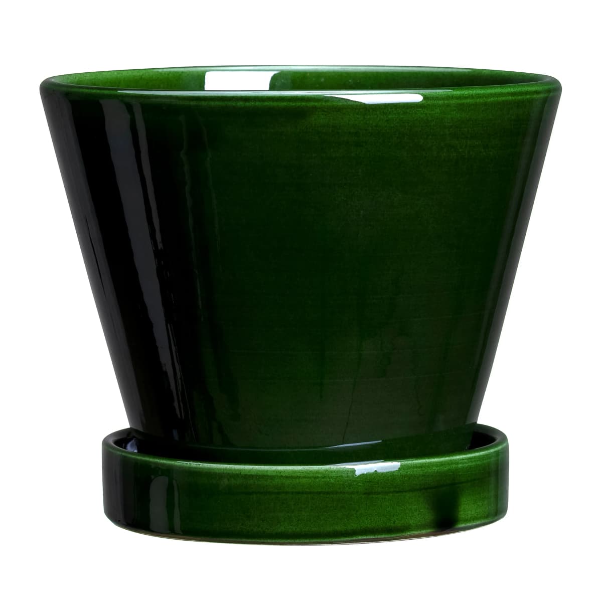Julie krukke glassert Ø11 cm, Green emerald