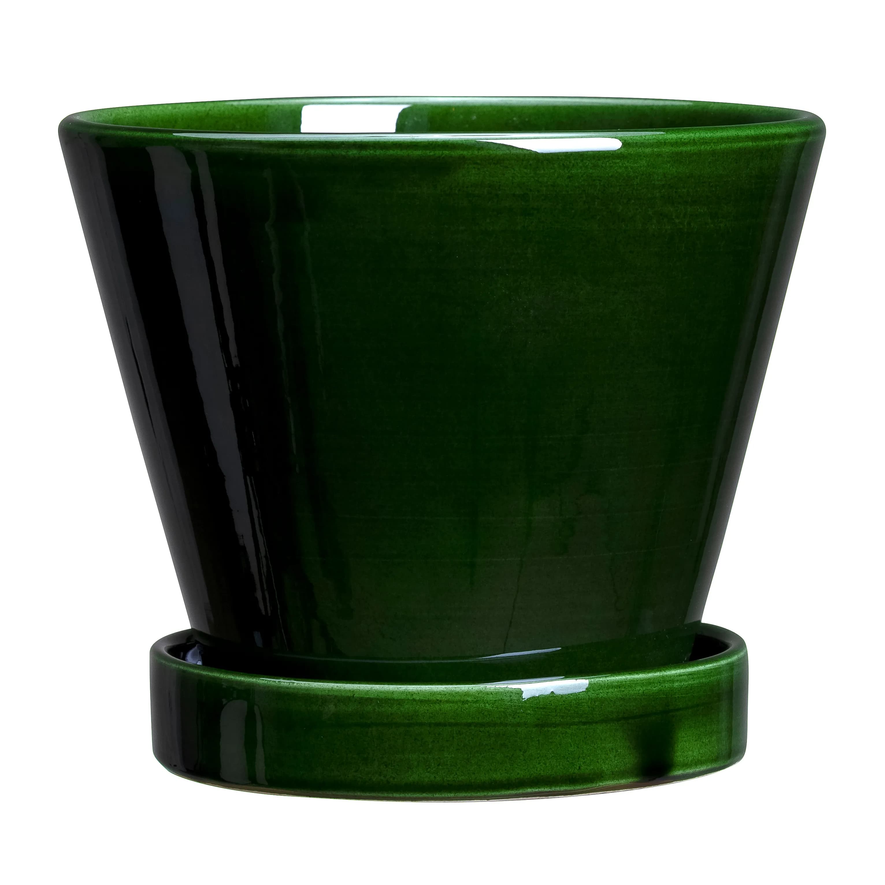 Julie krukke glassert Ø11 cm, Green emerald