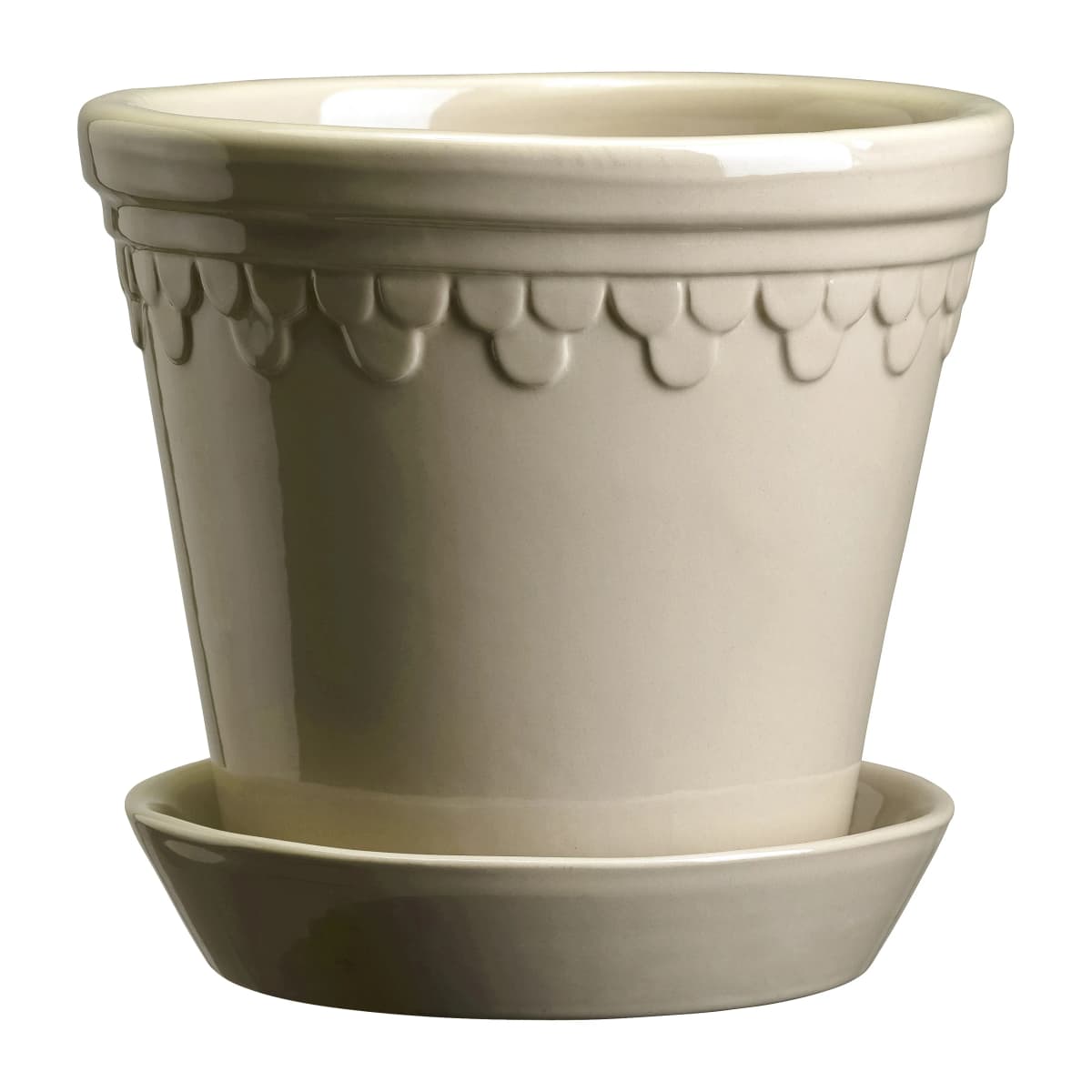 København krukke glassert Ø25 cm, Sand Stone