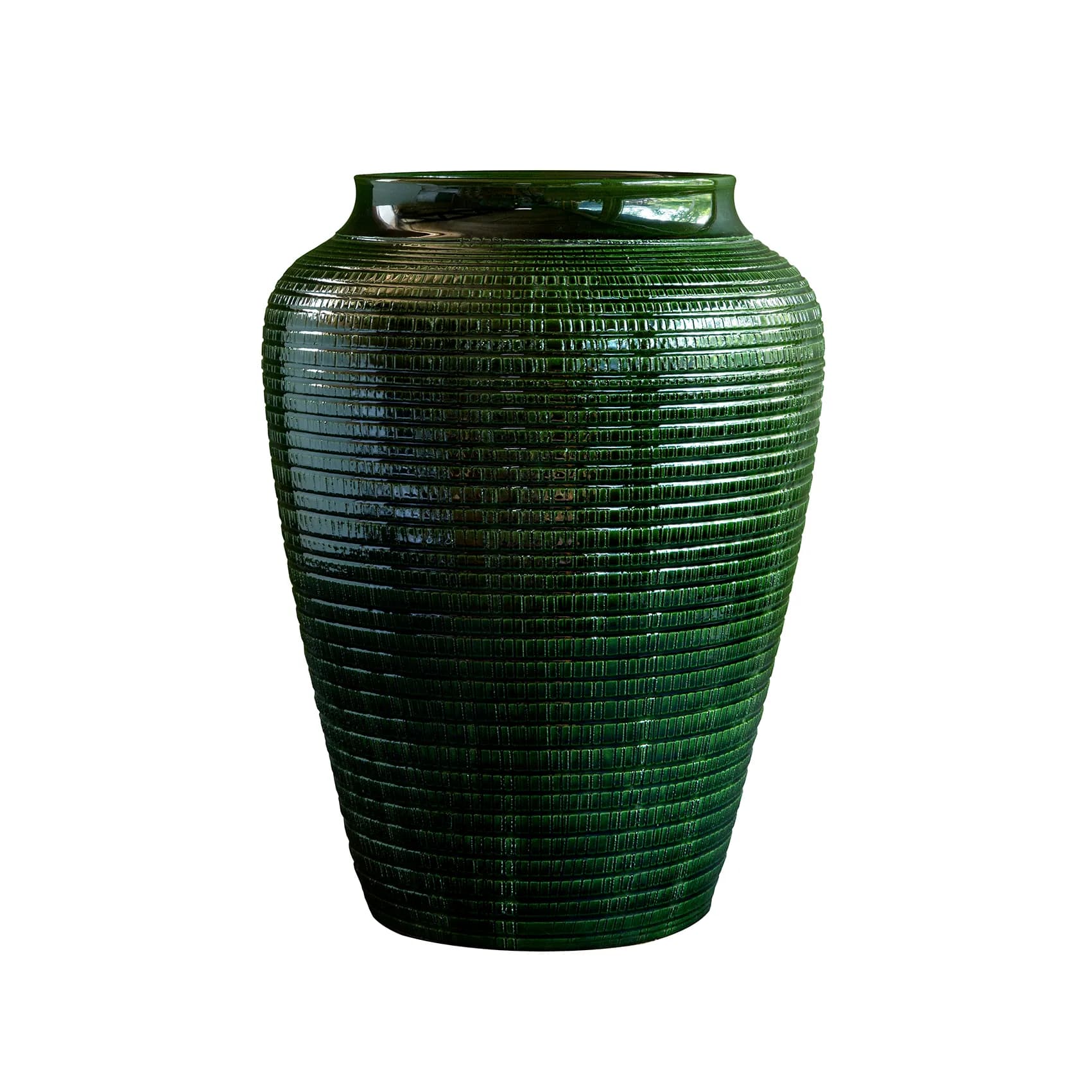 Willow vase glassert 25 cm, Green emerald