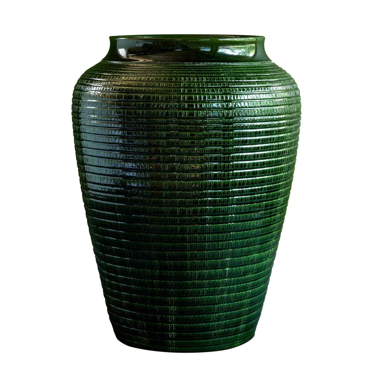 Willow vase glassert 35 cm, Green emerald