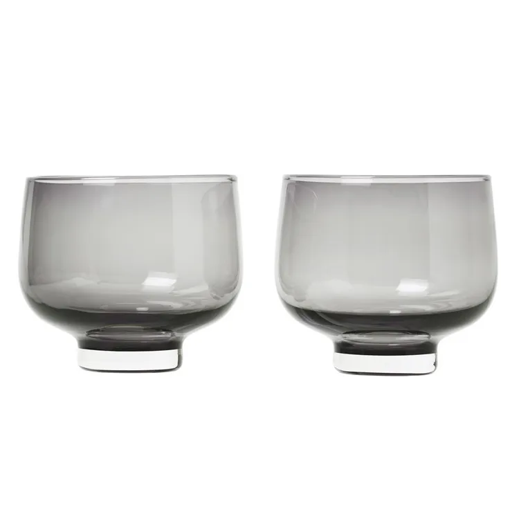Flow tumblerglass 22 cl 2-stk., Smoke