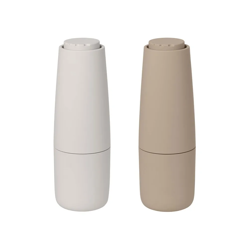 Salpi salt- og pepperkvern plast, Nomad-moonbeam (beige-grå)