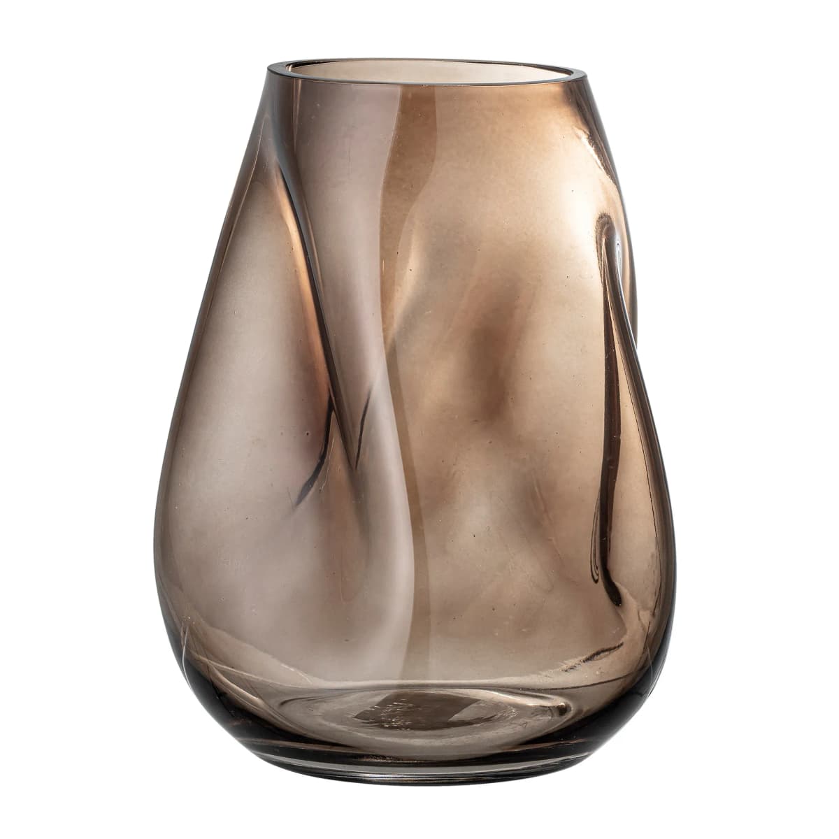 Bloomingville glassvase 26 cm, Brun
