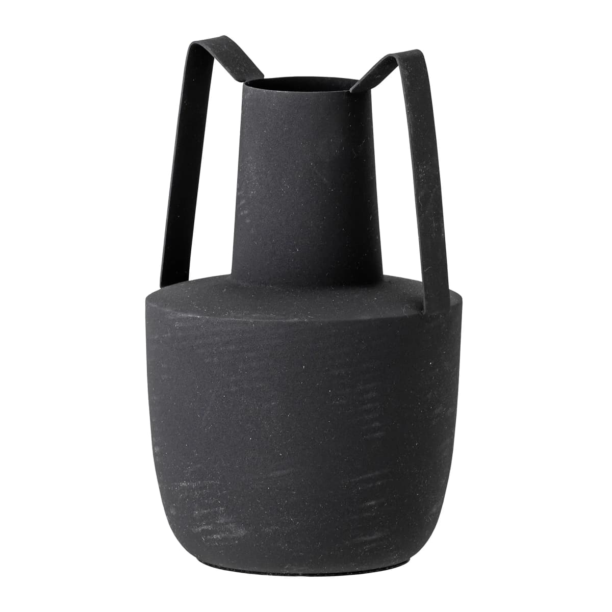 Bloomingville metallvase med hank 20,5 cm, Svart