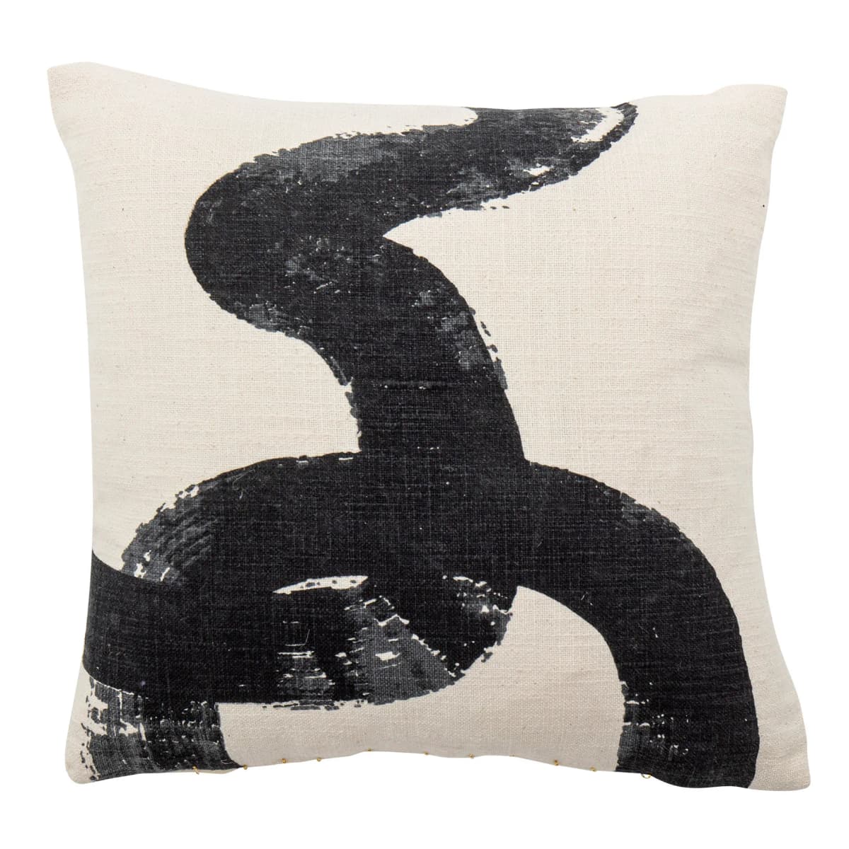 Ebell pute 40x40 cm, Hvit-svart
