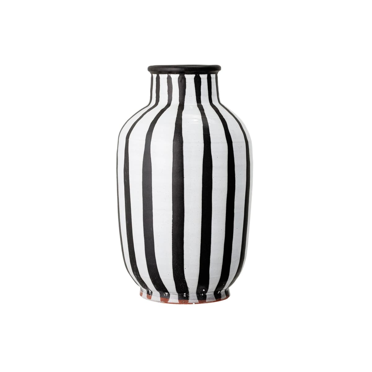 Schila vase terrakotta 44 cm, Svart-hvit
