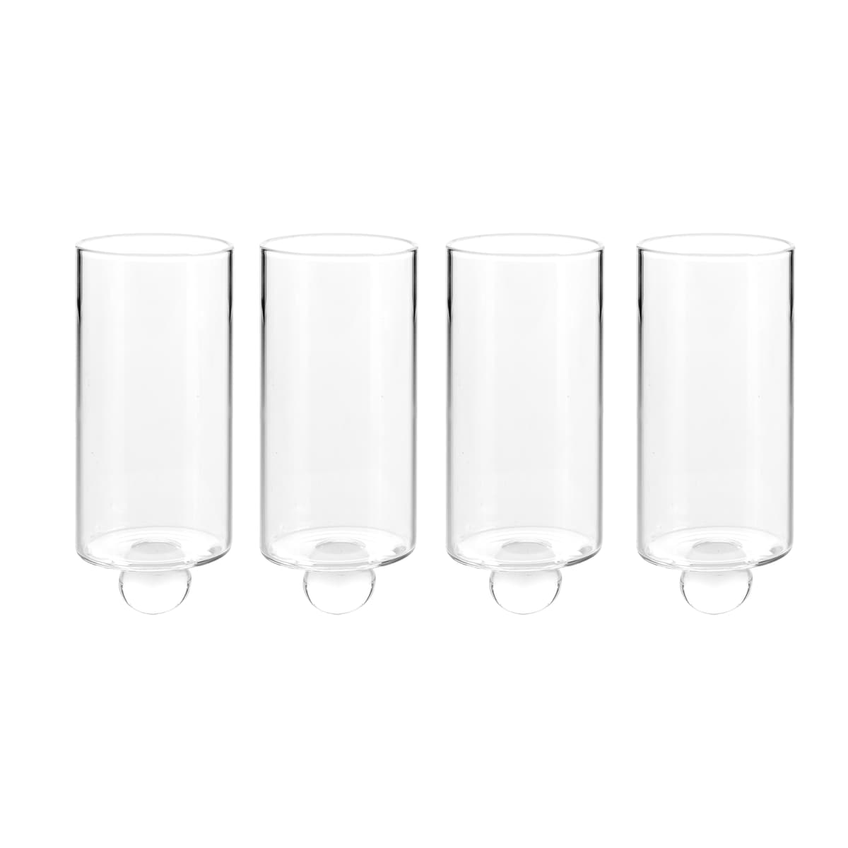 Stumpastaken vase 4-stk., Klar