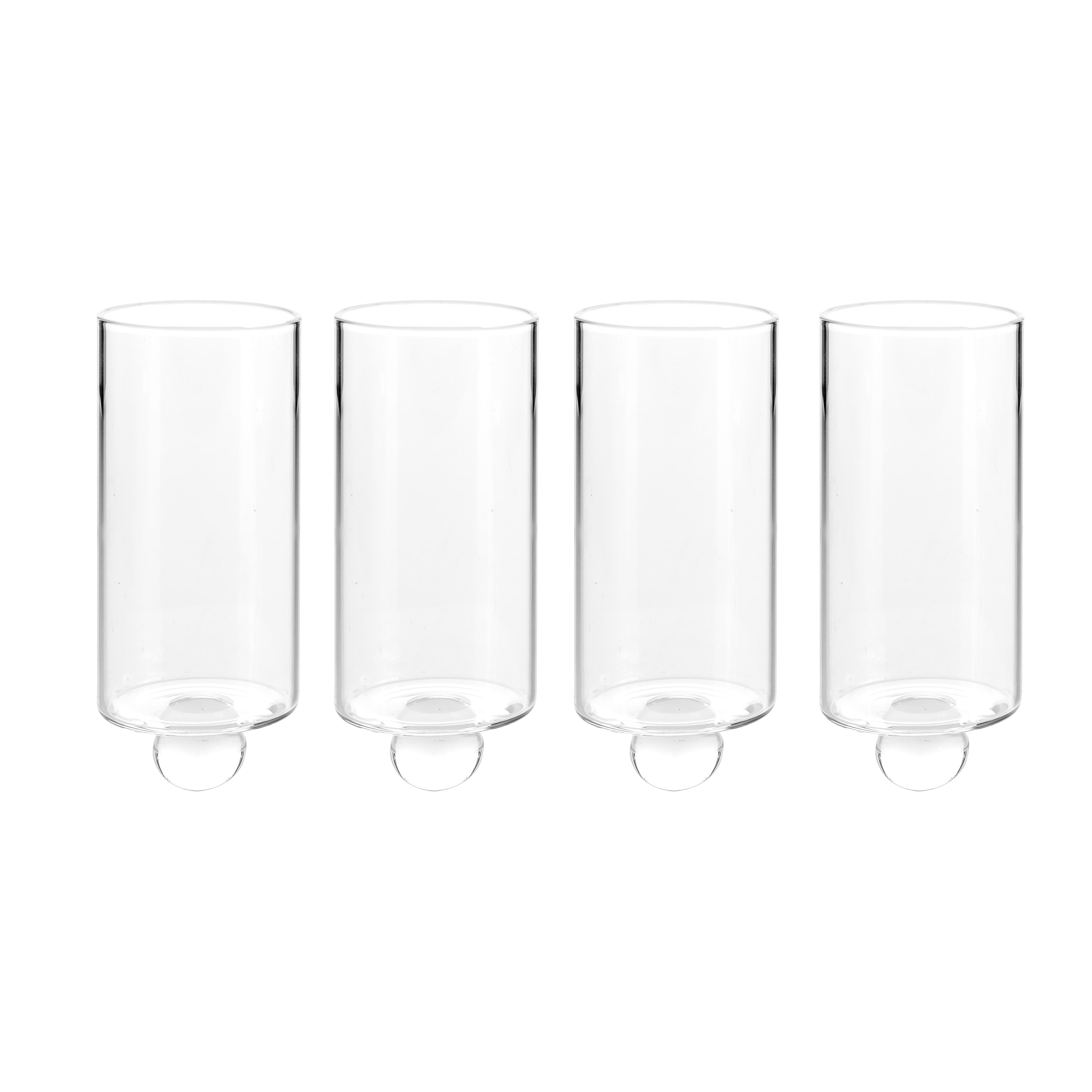 Stumpastaken vase 4-stk., Klar