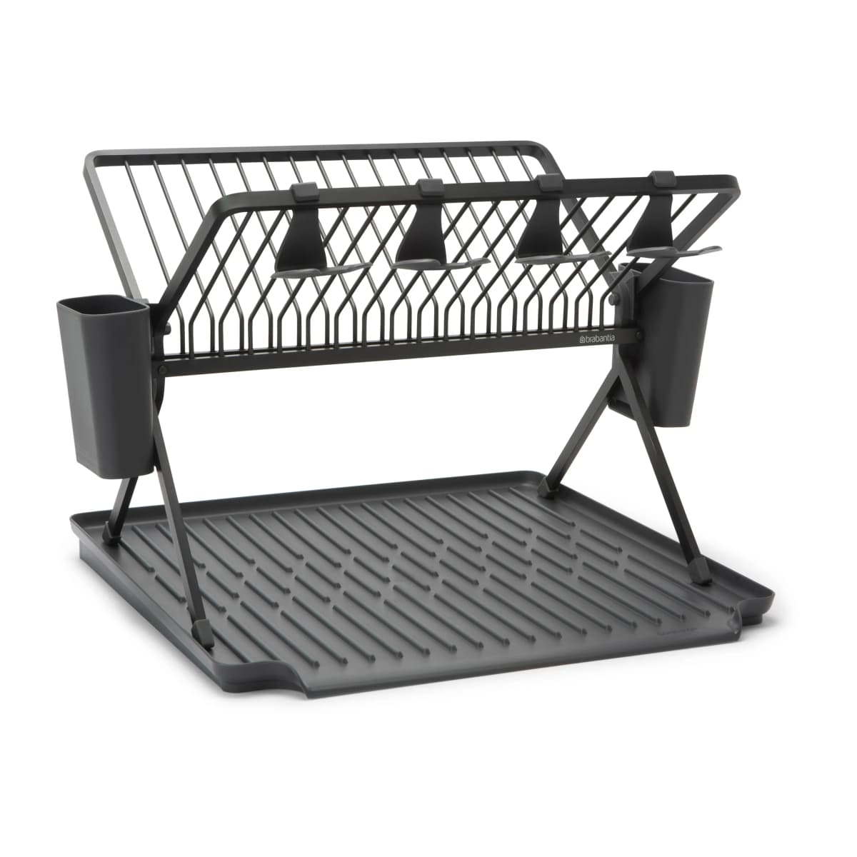 Sinkside sammenleggbart oppvaskstativ 51 cm, Mørkegrå