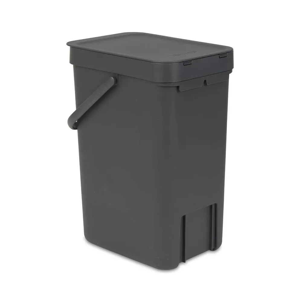 Sort & Go søppelbøtte 12 liter, grå
