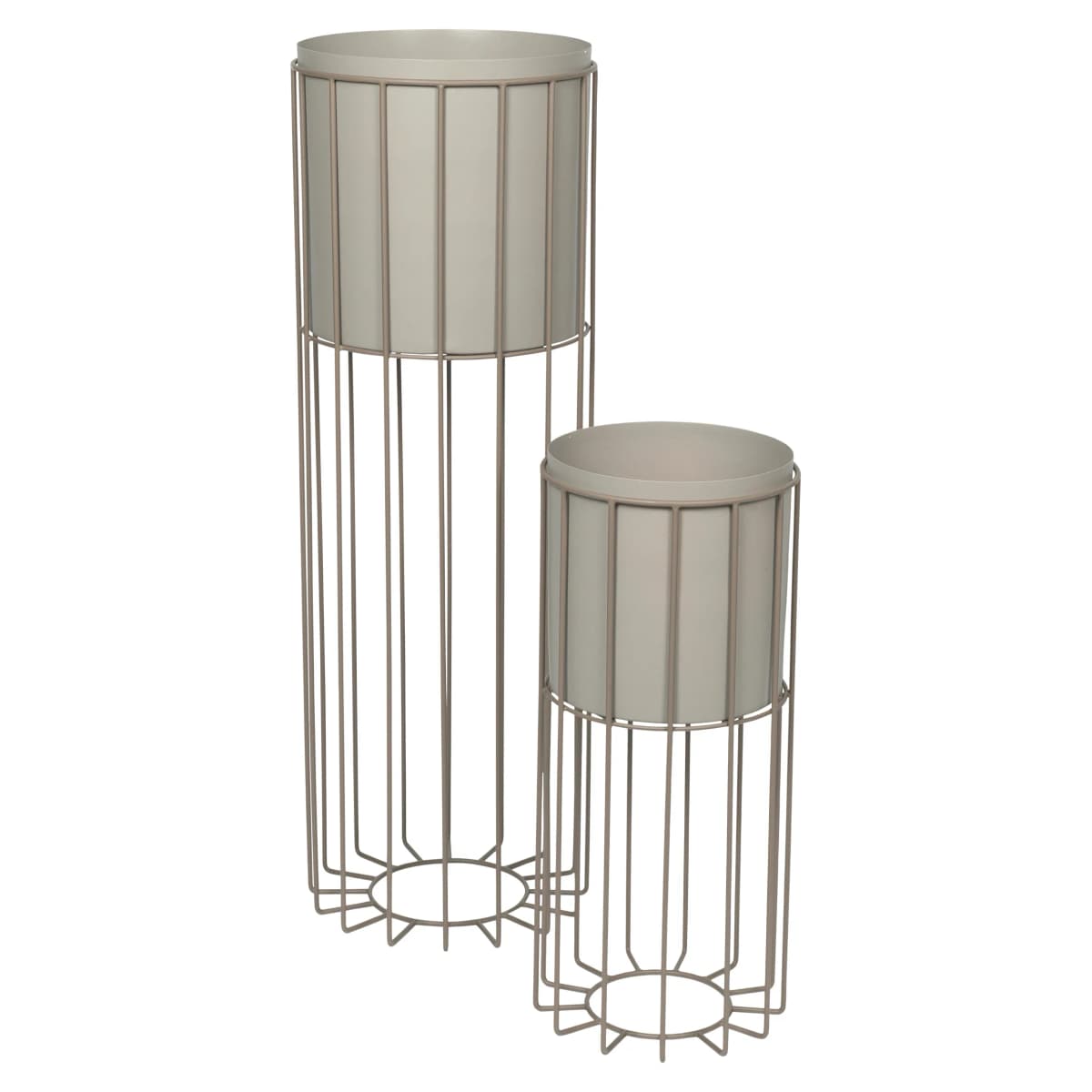 Fenja krukke med stativ 2 deler , Simply taupe