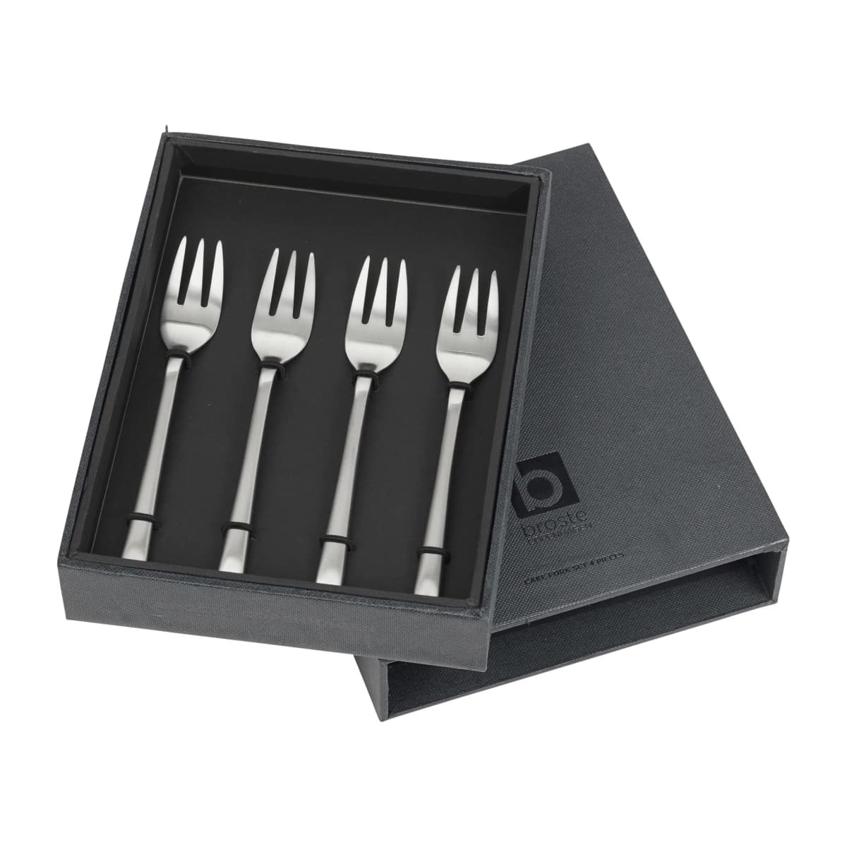 Hune kakegaffel 4-pakn., Brushed satin