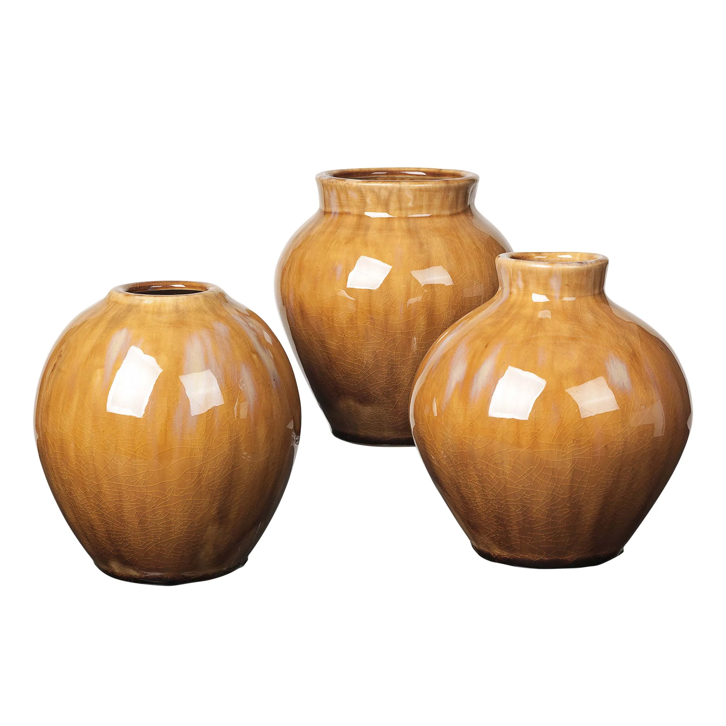 Ingrid keramikvase 14,5 cm 3-stk., Apple cinnamon
