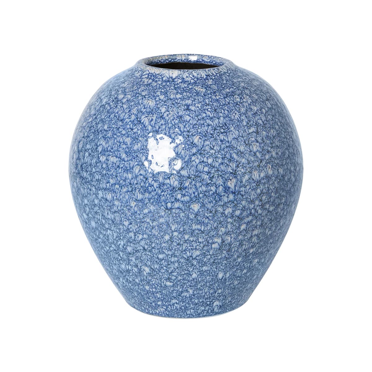 Ingrid keramikvase 25,5 cm, Insignia blue-white