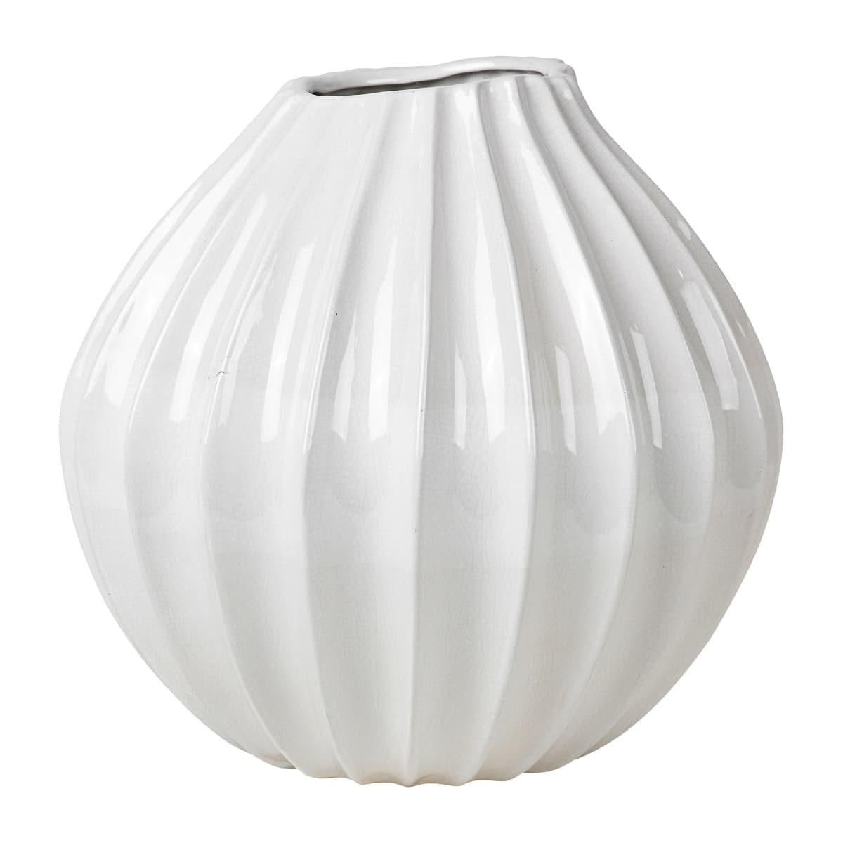 Wide vase ivory, 40 cm