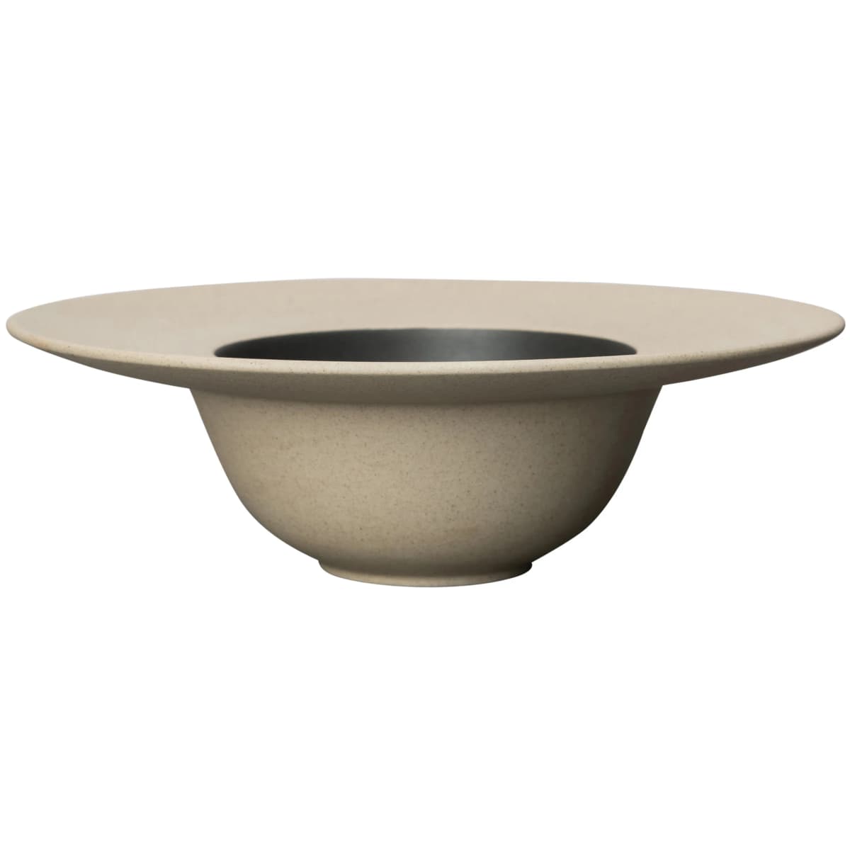 Fumiko suppetallerken, Beige-svart