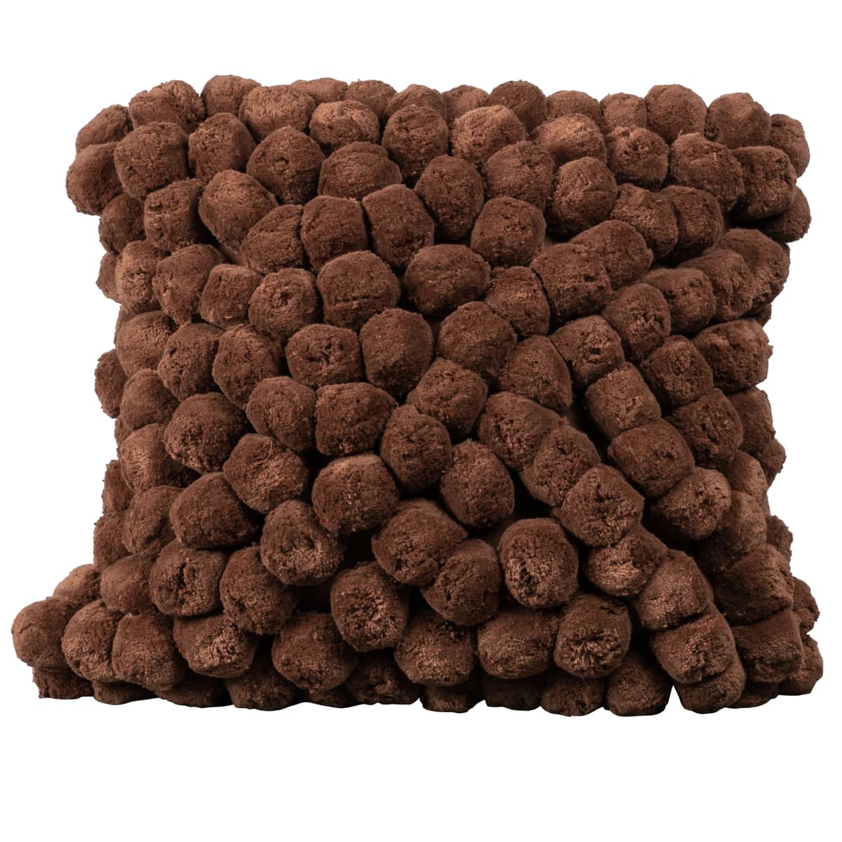 Pom Pom pute 45x45 cm, Brun