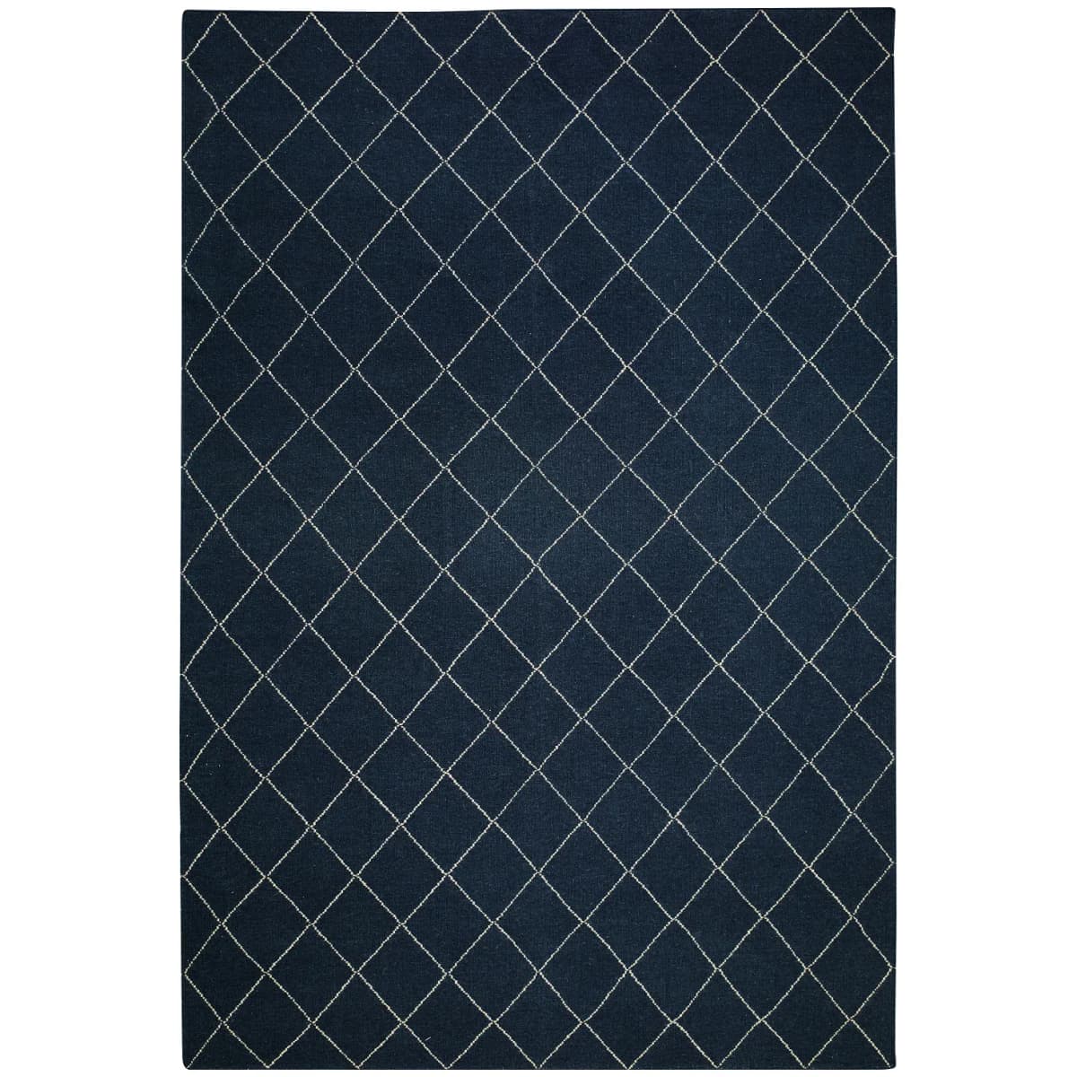 Diamond gulvteppe 230x336 cm, Blue melange-off white