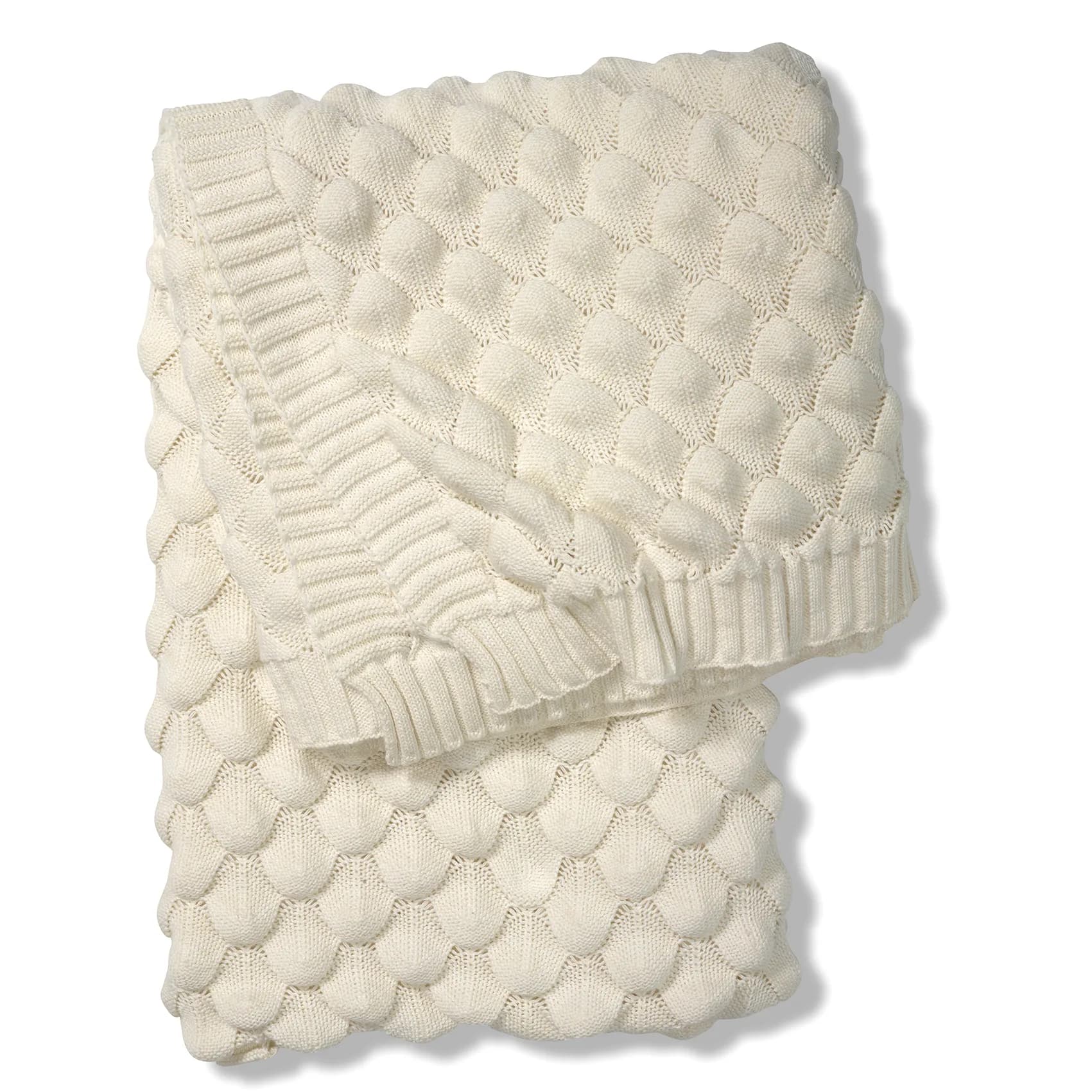 Gems pledd 130x170 cm, Hvit