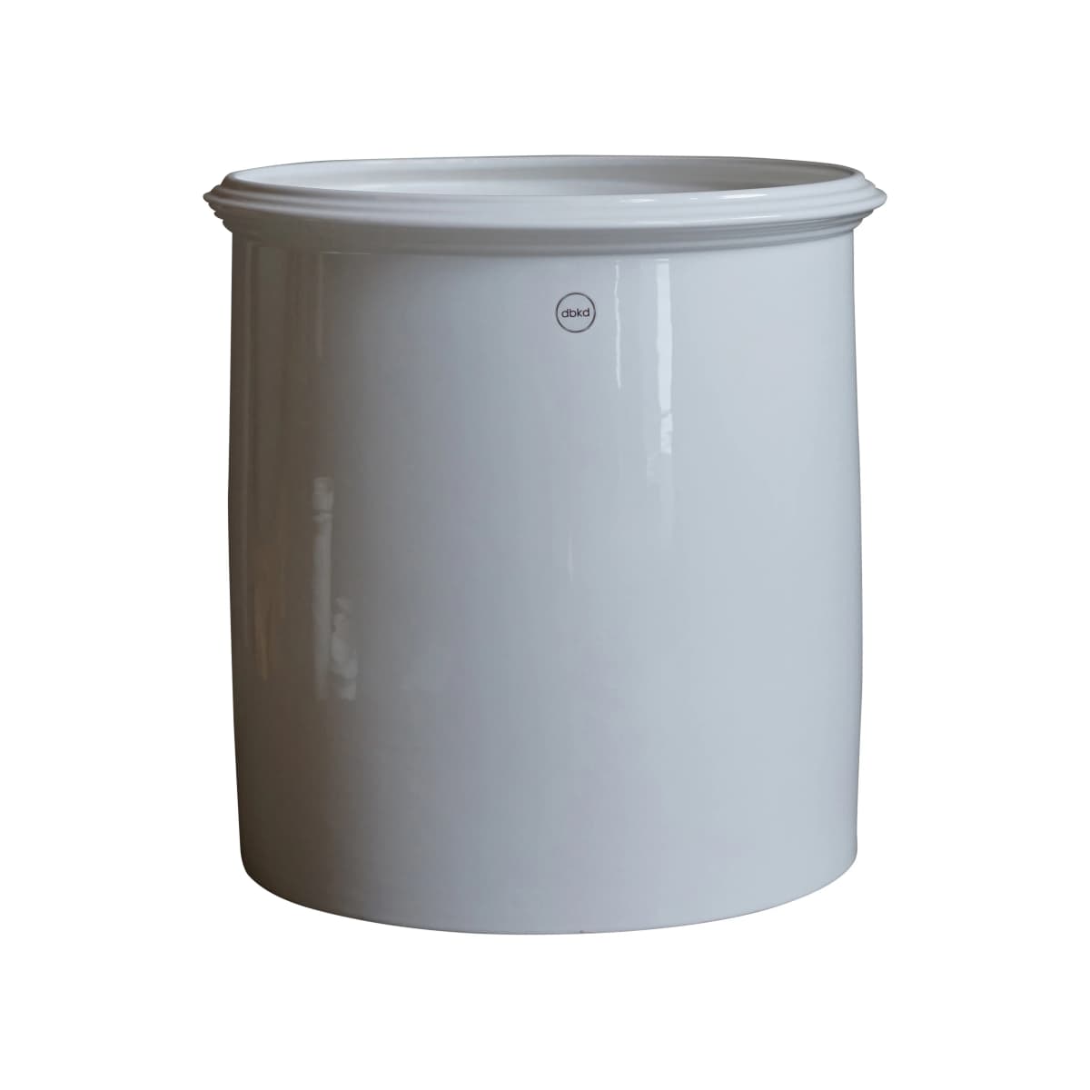 Krusett krukke blank hvit, Xl ø34 cm