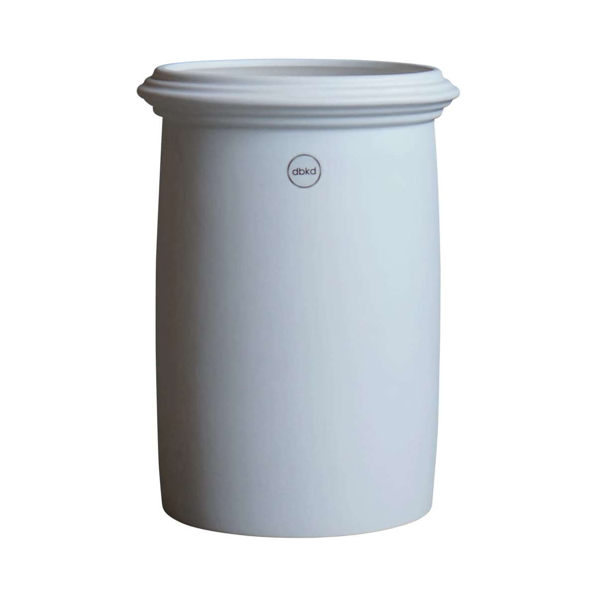 Krusett krukke matt hvit, Large Ø18 cm