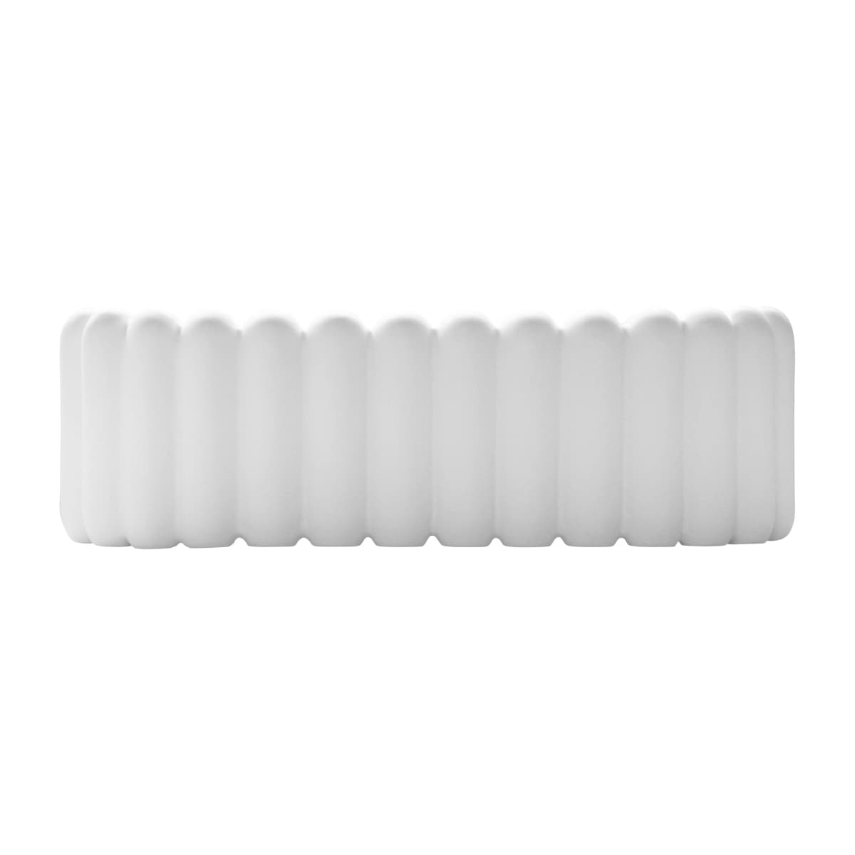 Mist potte oval small 35 cm, White