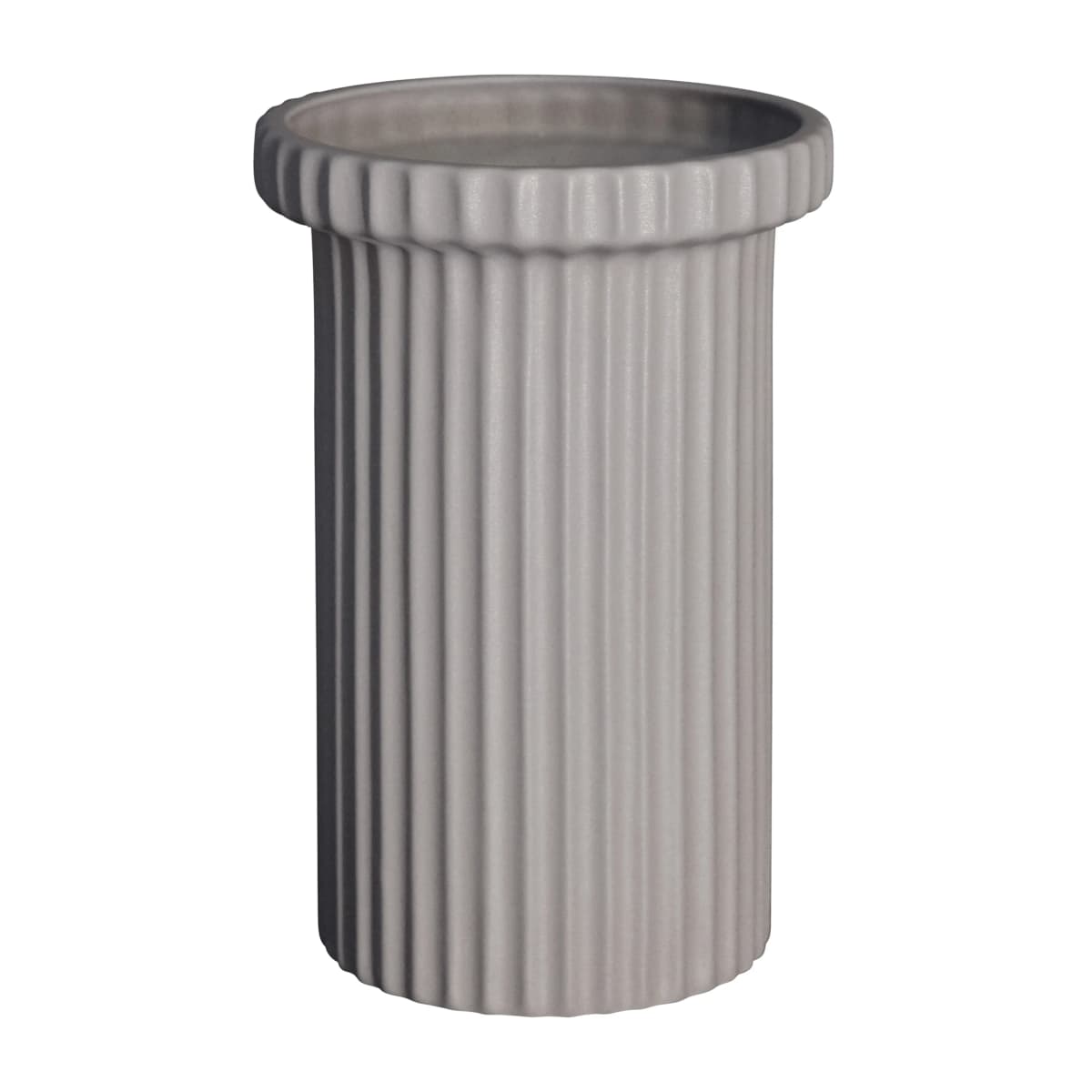Stripe potte stor h22 cm Ø12 cm, Sandy mole