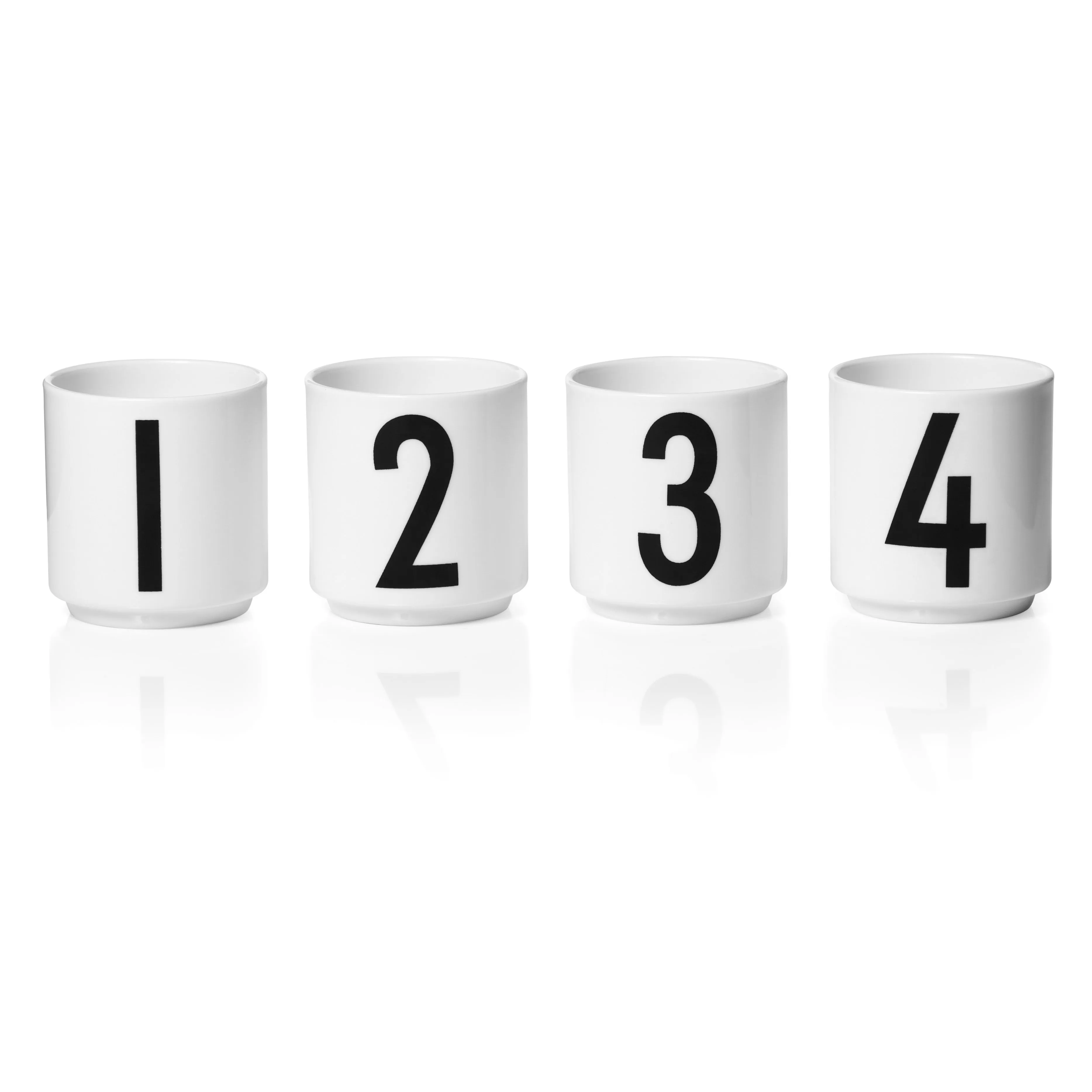 Design Letters espressokopp 4-pakn., White