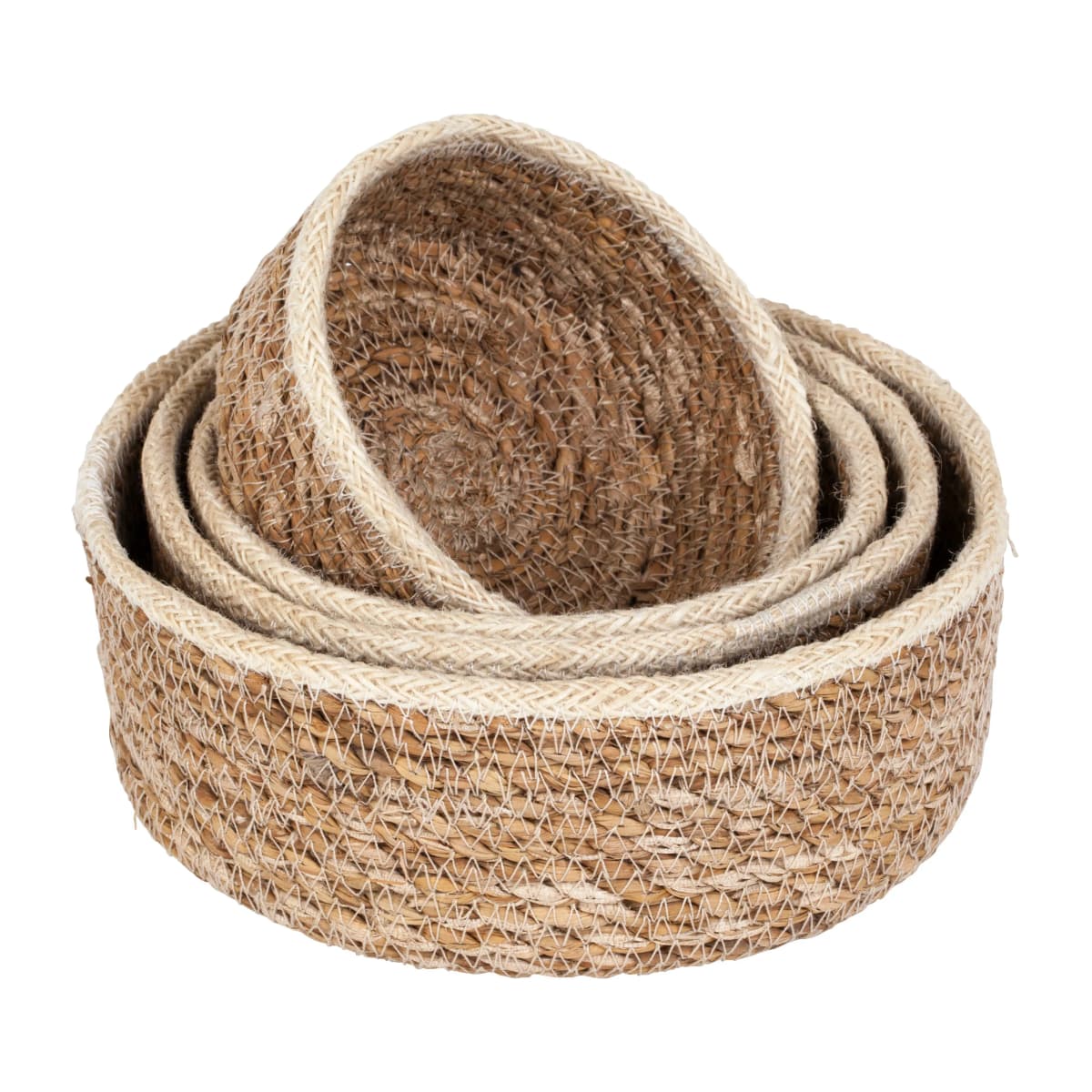 Emil seagrass kurv small 4-pakning, Natur-hvit