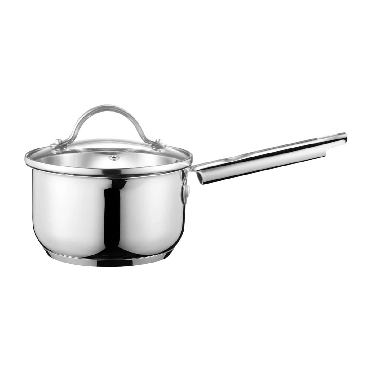 Kosmo sauskasserolle med glasslokk 18 cm, Rustfritt stål