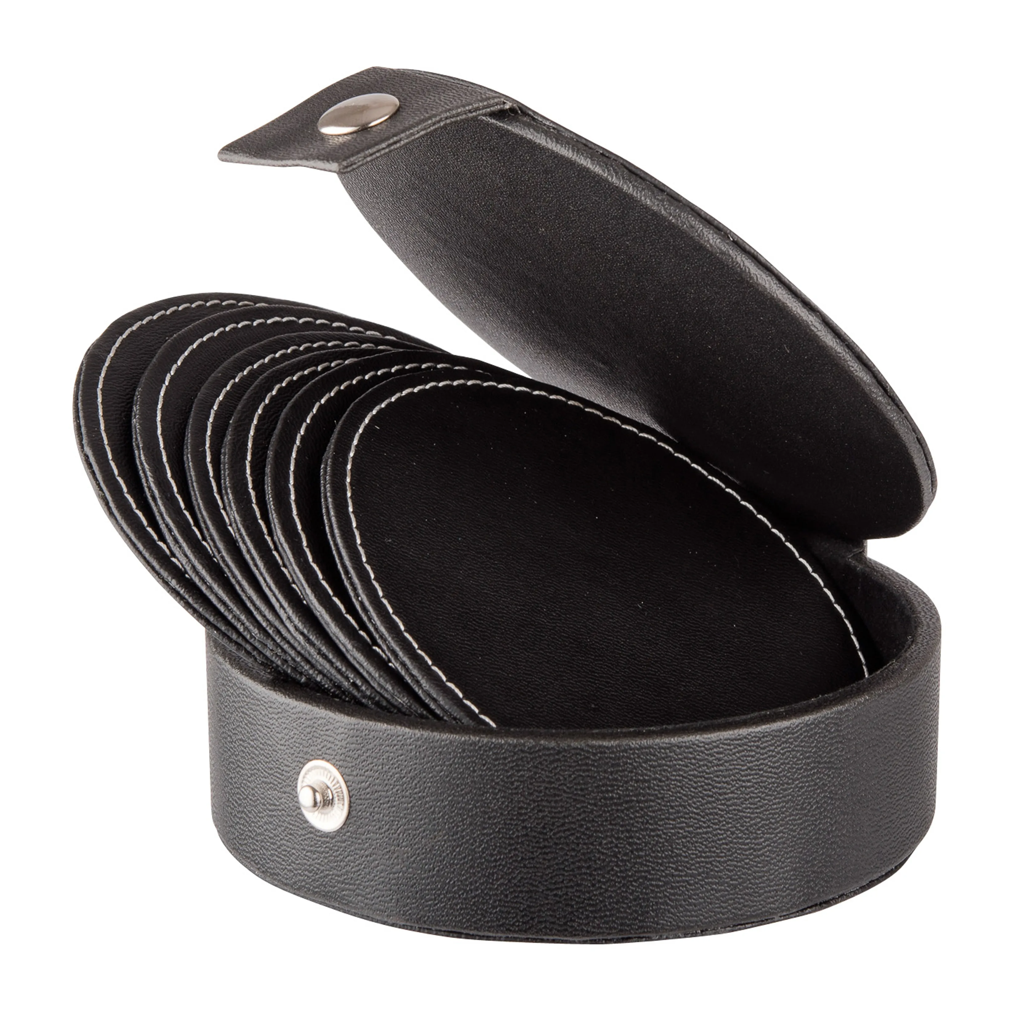 Visby glassunderlag Ø 10 cm 6-pakning , Sort