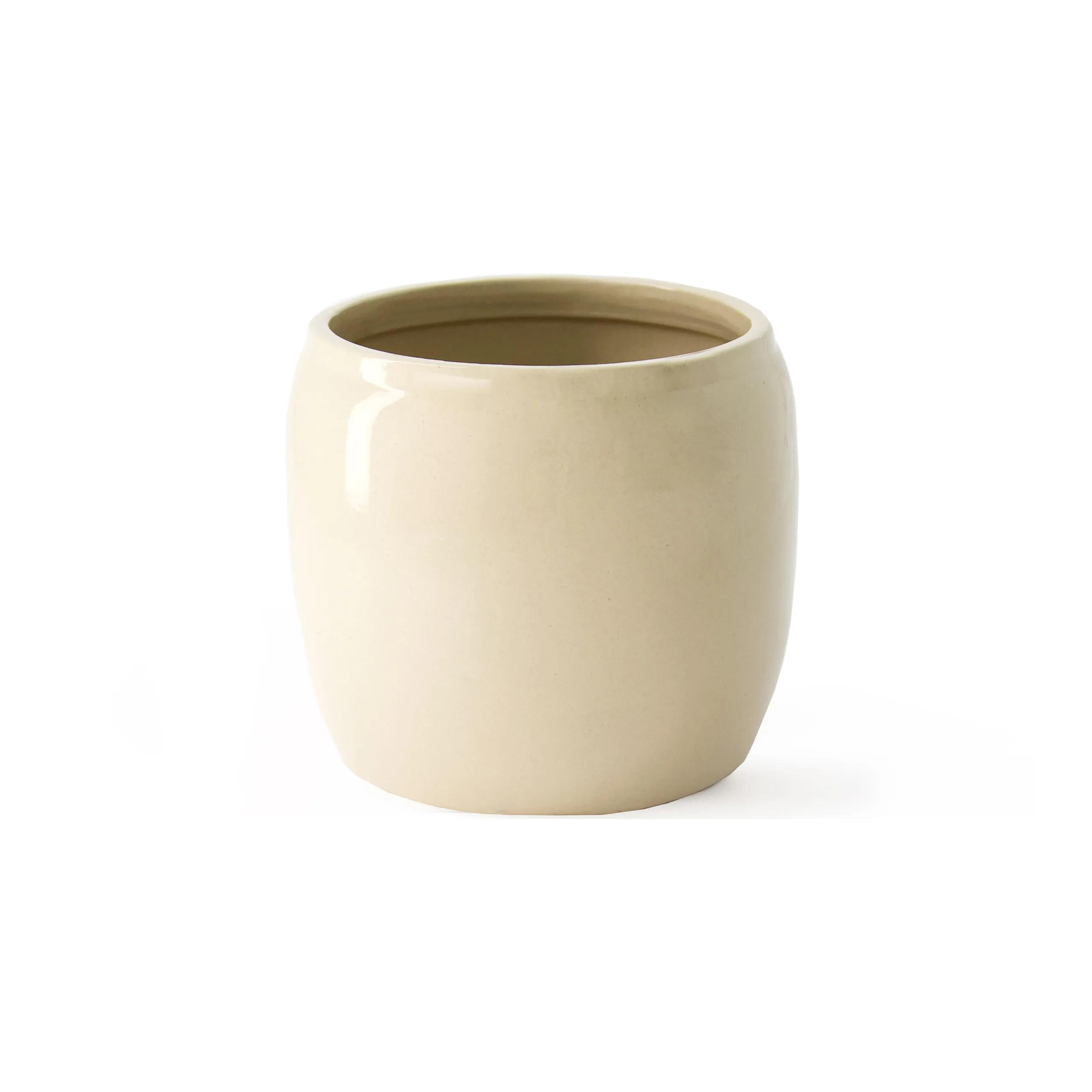 Ernst glassert krukke Ø14 cm, Beige